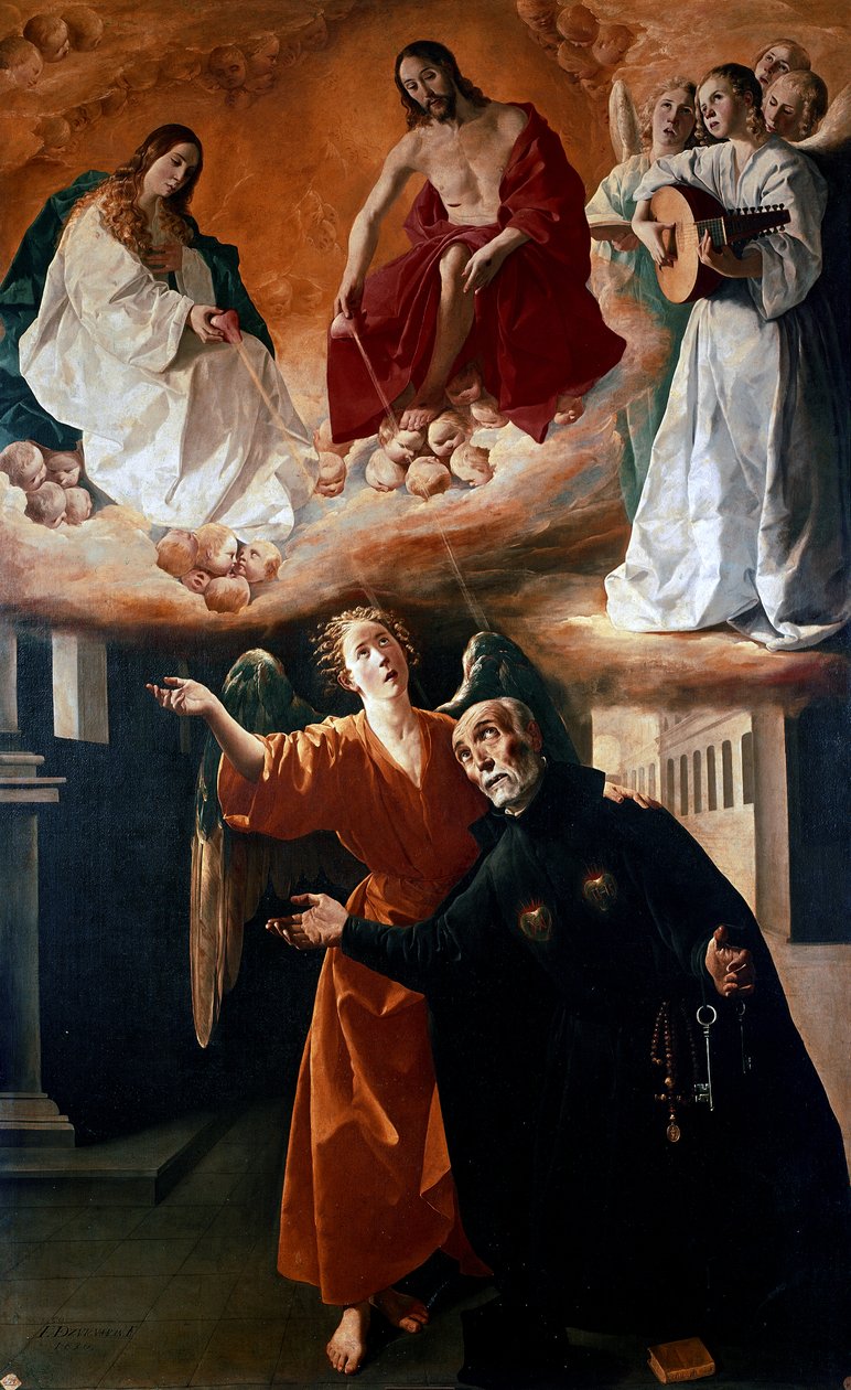 Näky Siunattu Alonso Rodriguez tekijältä Francisco de Zurbaran