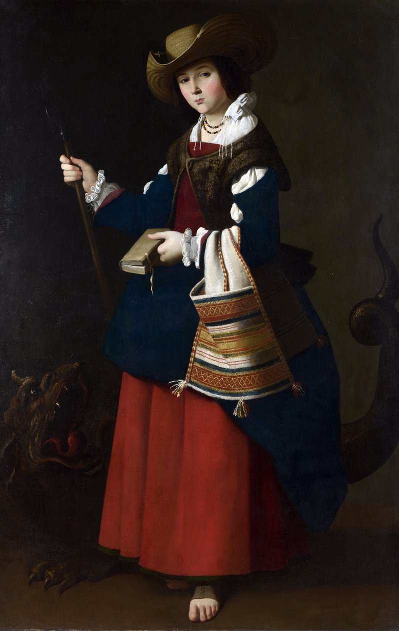 Pyhä Margareta Antiokian tekijältä Francisco de Zurbaran