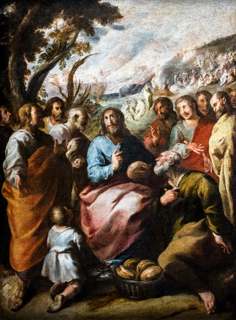 Leivänjako (öljy kankaalle) tekijältä Francisco de the Elder Herrera