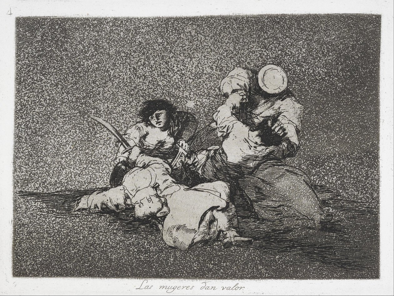 Naiset antavat rohkeutta (Las mugeres dan valor) sarjasta Sodan katastrofit (Los Desastres d... tekijältä Francisco de Goya