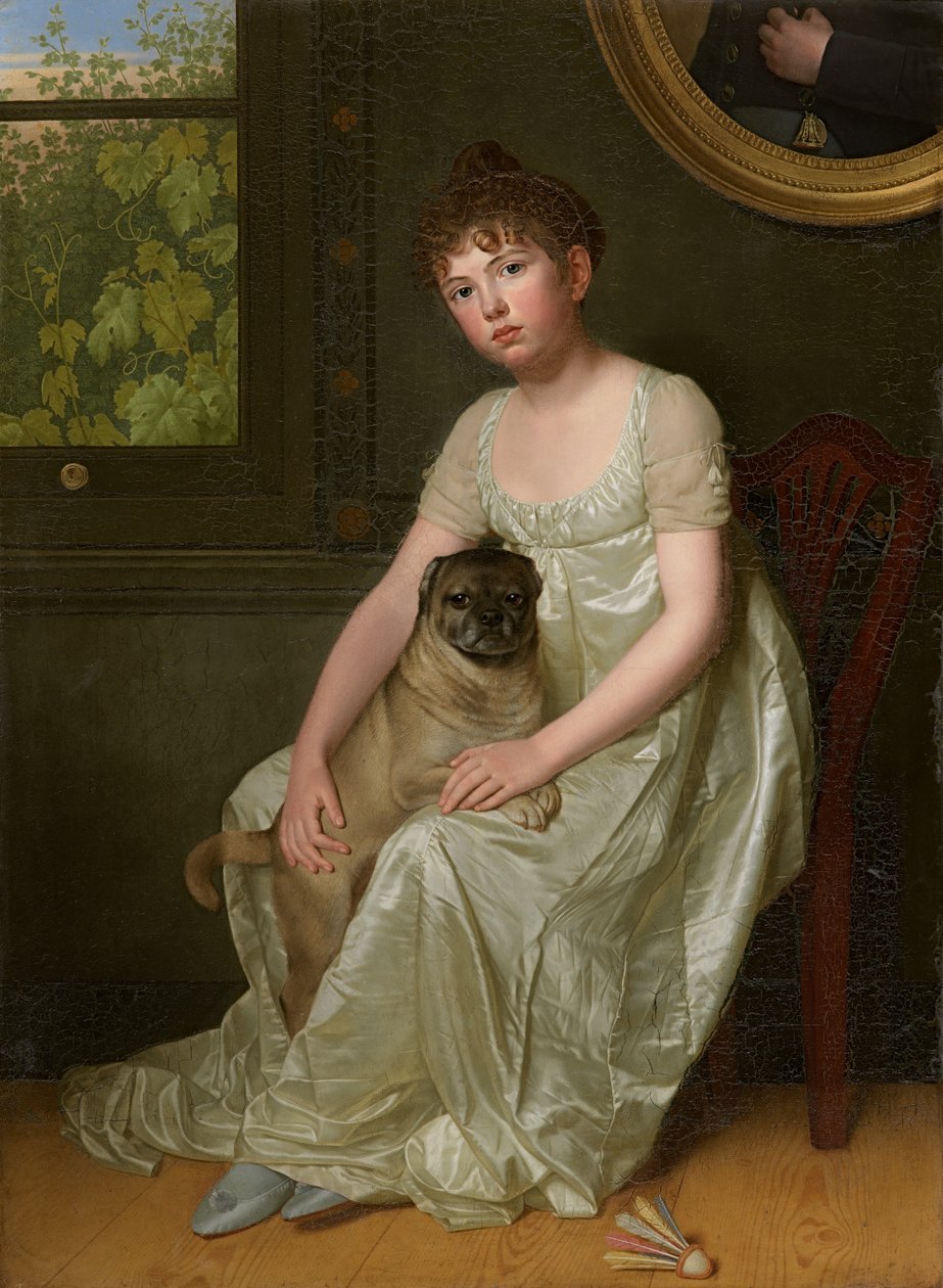Sylvie de la Ruen muotokuva (öljy kankaalle) tekijältä Franciscus Joseph Octave van der Donckt