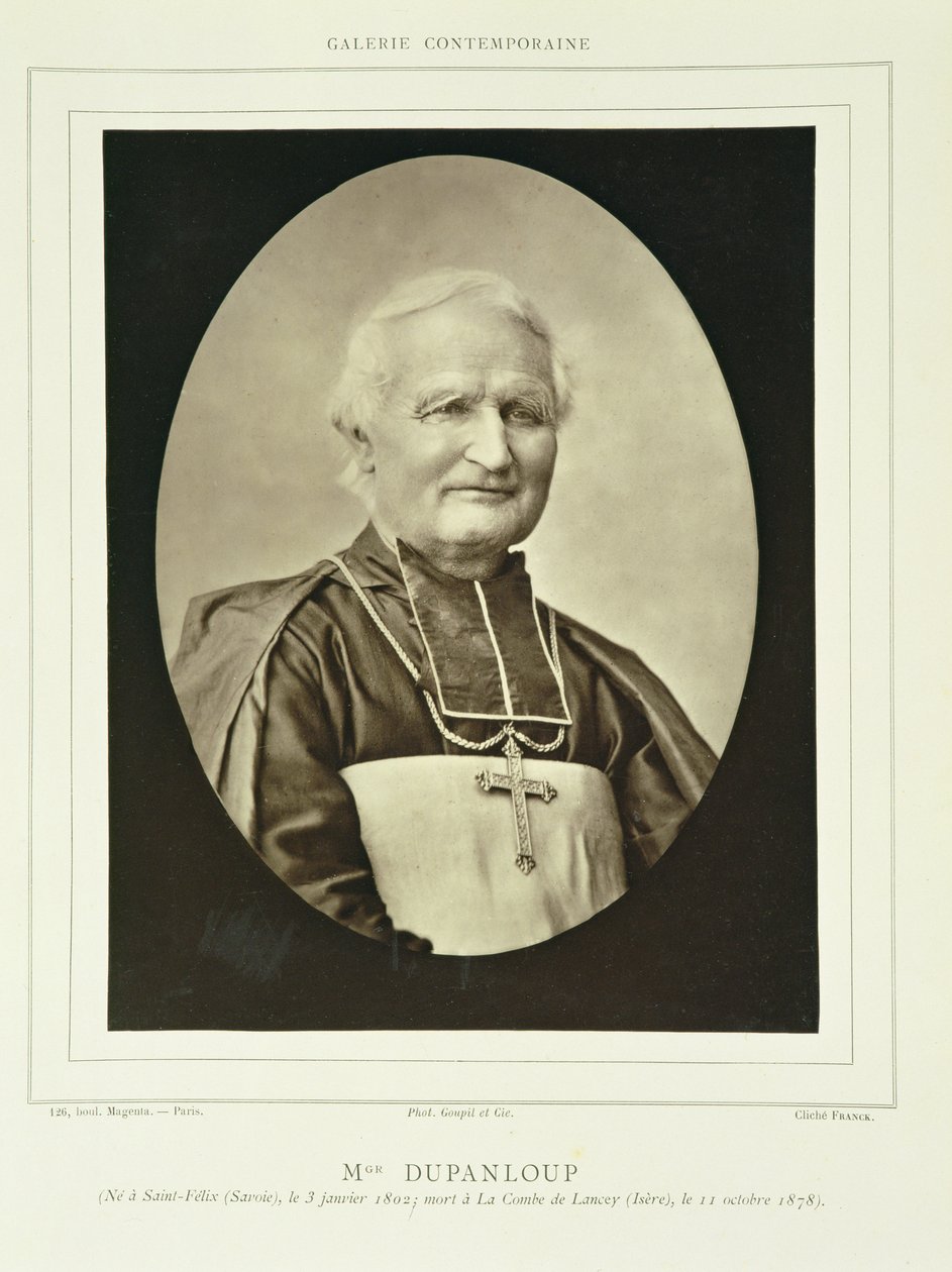 Felix Antoine Philibert Dupanloup (1802-78), Galerie Contemporainesta, n. 1874-78 tekijältä Franck