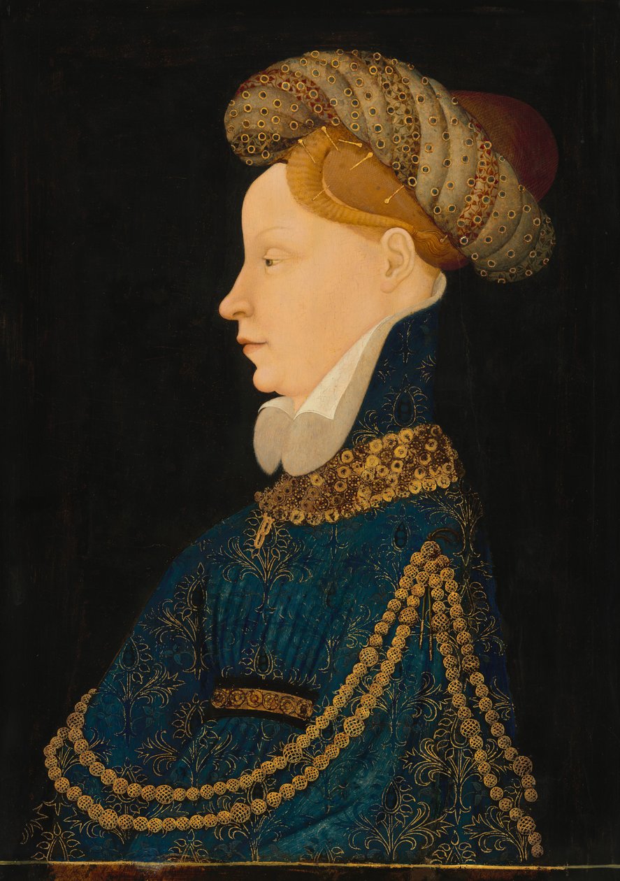 Profiili naisen muotokuva tekijältä Franco Flemish 15th Century
