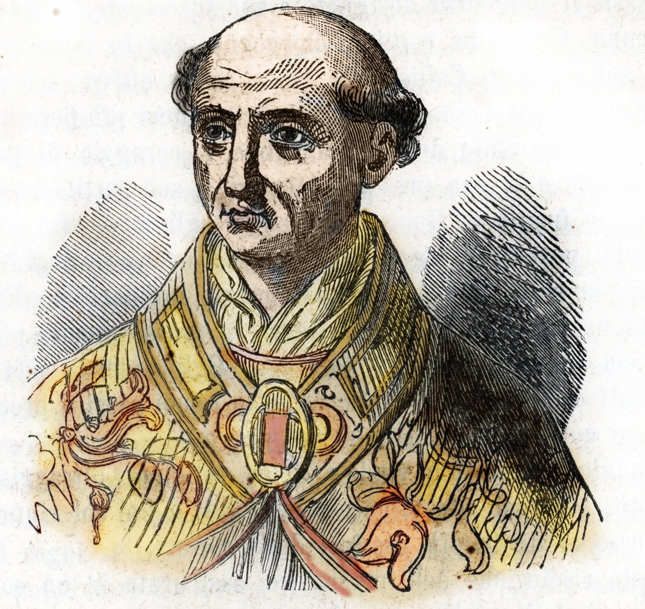 Paavi Pyhän Calixte II:n muotokuva (Gui of Burgundy, italiaksi Guido dei Conti di Borgogna, Callisto II tekijältä Franco Mistrali