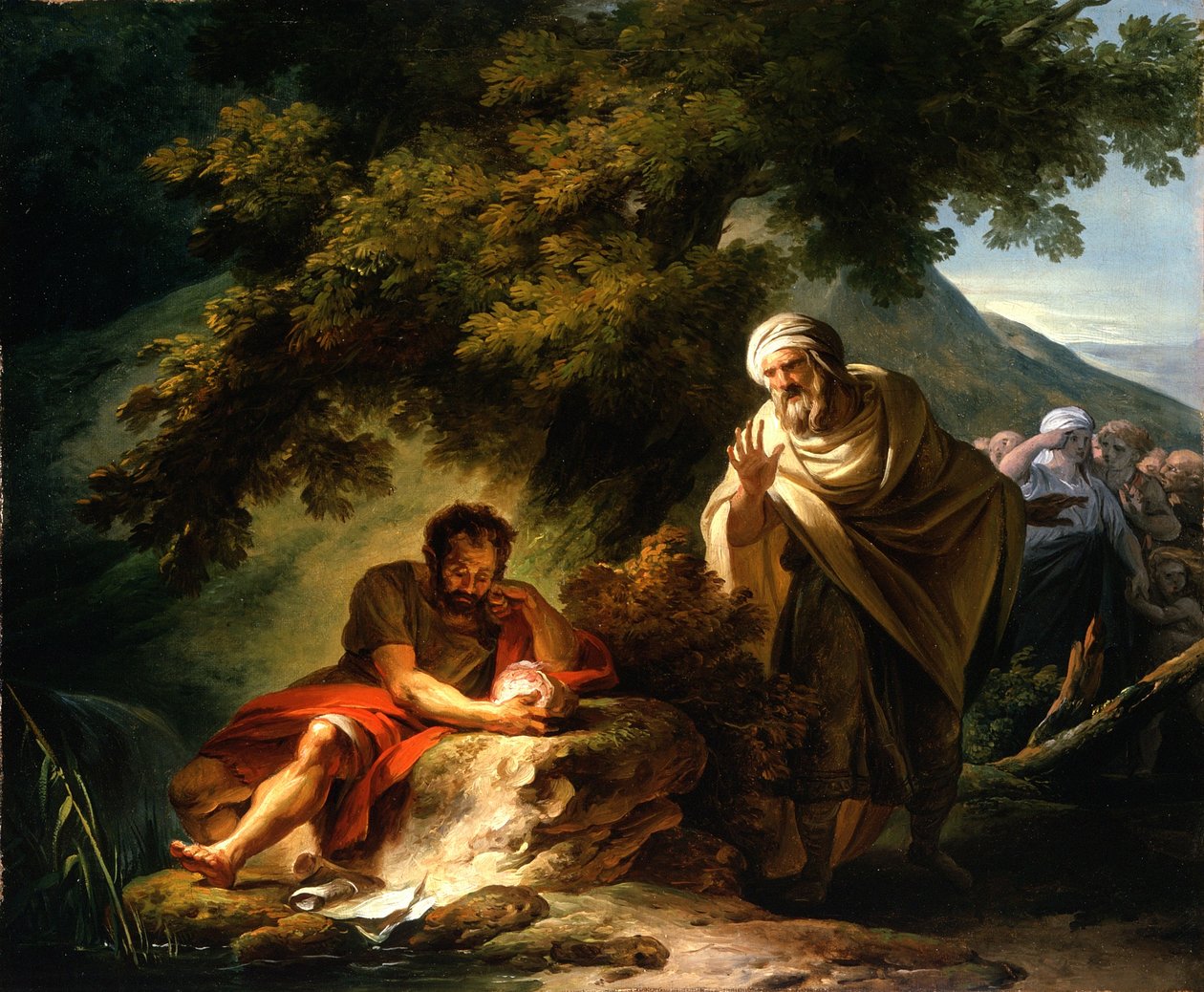 Demokritos Abderitaanien joukossa, n. 1790 tekijältä François André Vincent