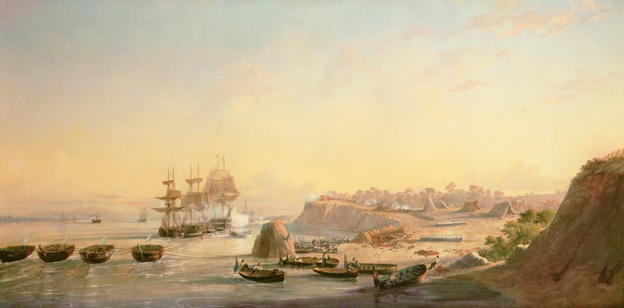 Punto Obligadon pattereiden valtaaminen 20. marraskuuta 1845. tekijältä Francois Barry