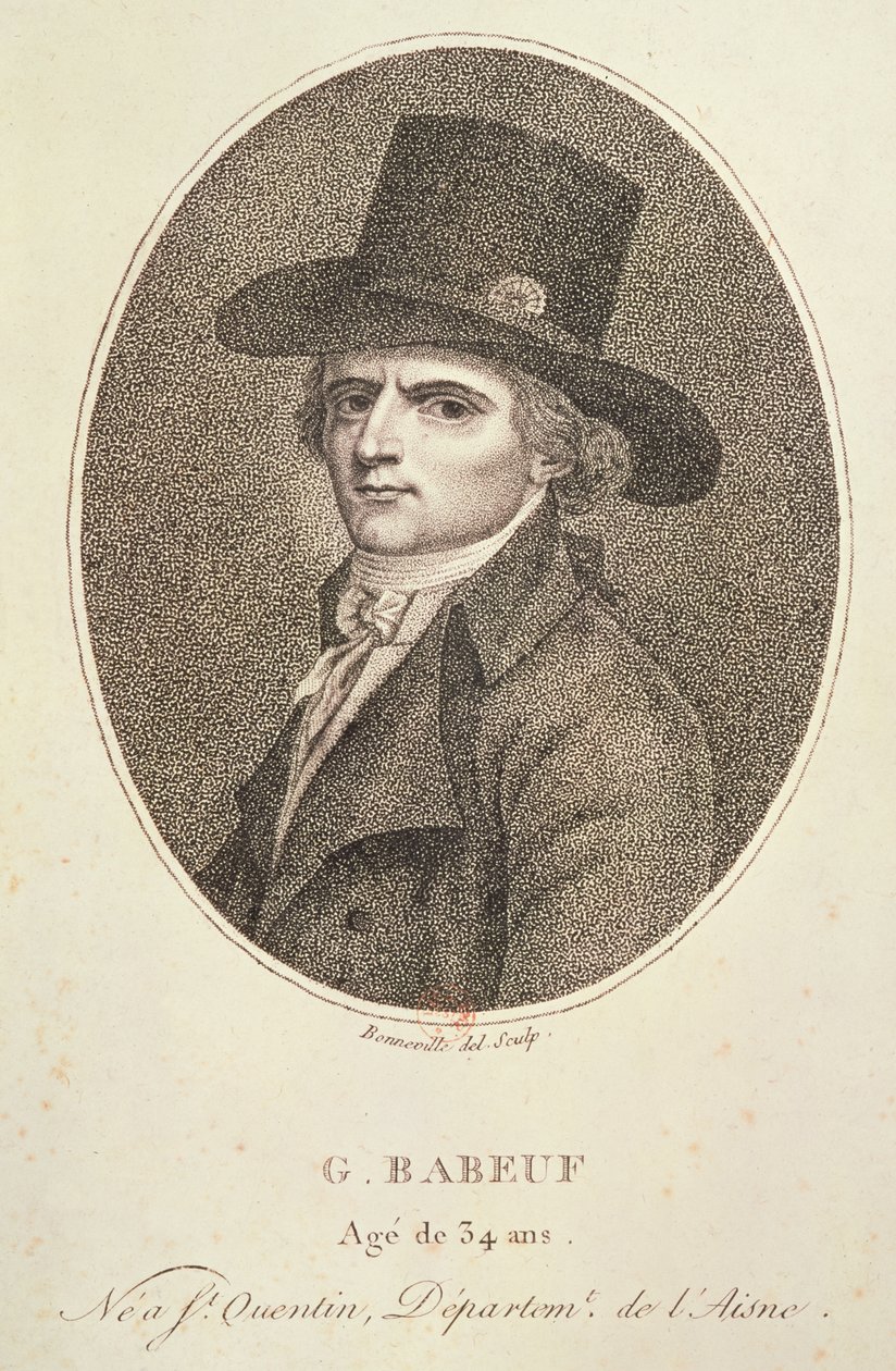 Francois Noelin (1760-97) muotokuva, Gracchus Babeuf, 1794. tekijältä Francois Bonneville