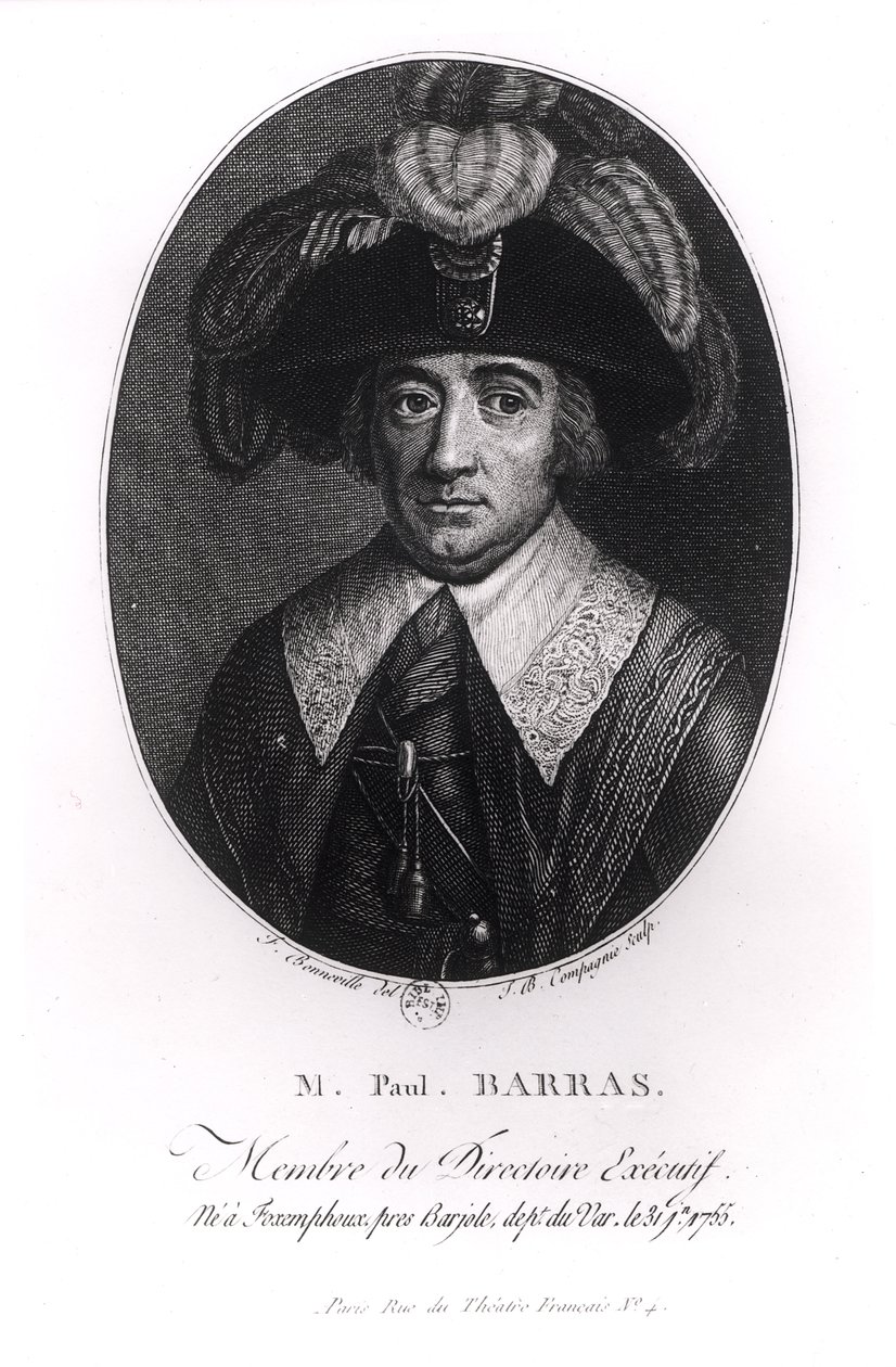 Paul Francois Jean Nicolas (1755-1829) vicomte de Barras tekijältä Francois Bonneville