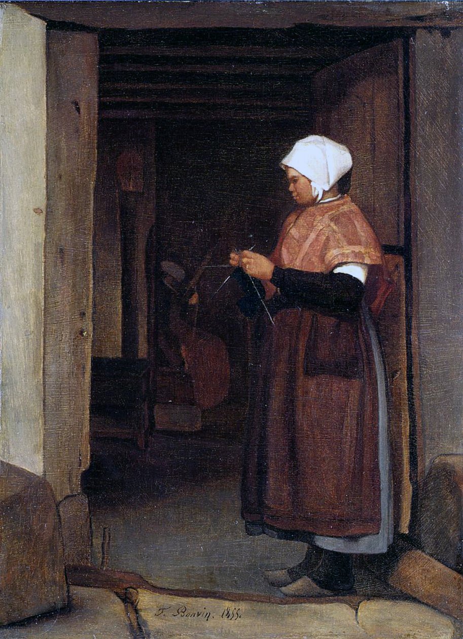 Talonpoikatyttöjen neule, 1855 tekijältä François Bonvin