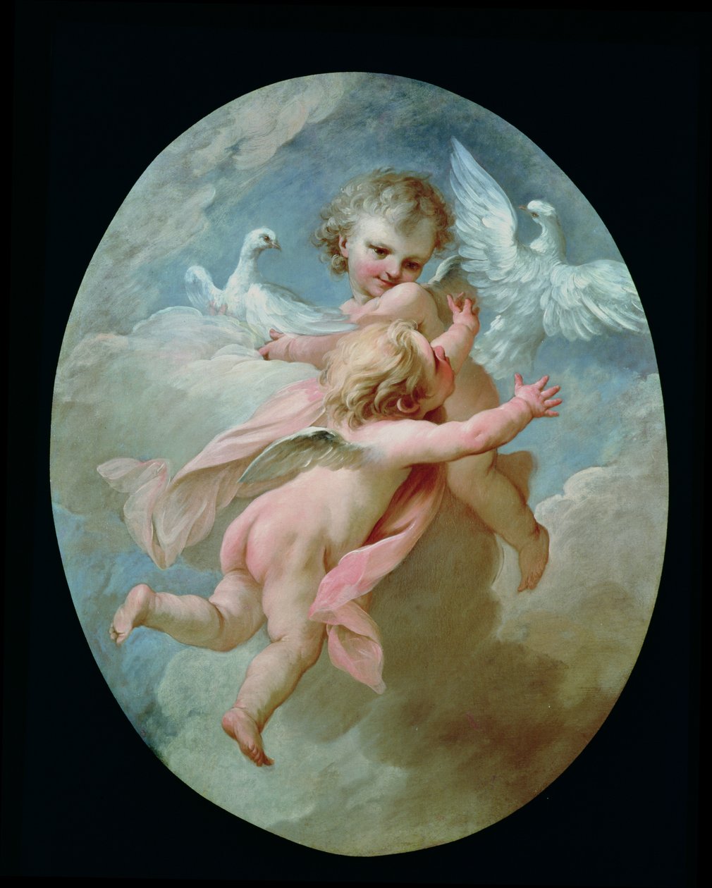Enkelit ja kyyhkyset tekijältä François Boucher