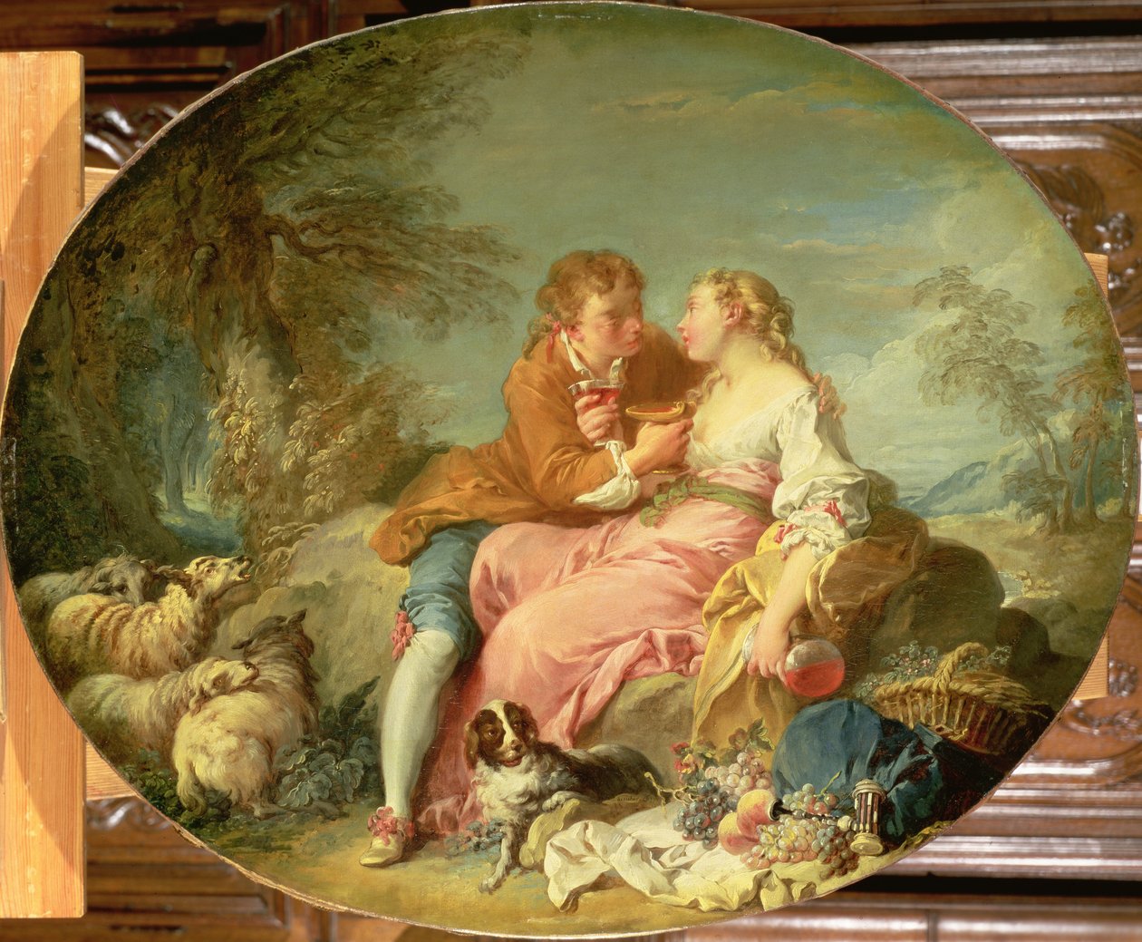 Pastoraalinen kohtaus, 1740-luku tekijältä François Boucher