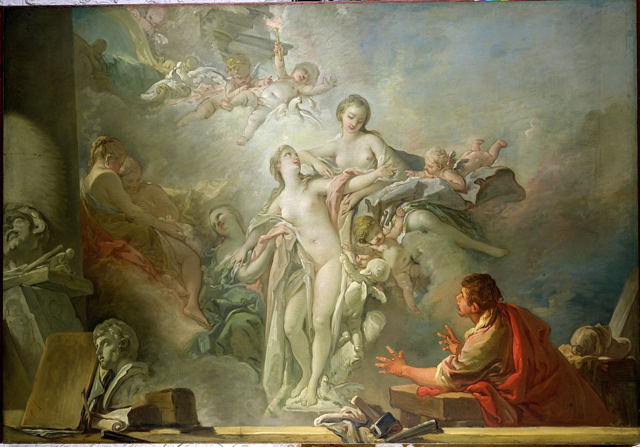 Pygmalion ja Galatea tekijältä François Boucher