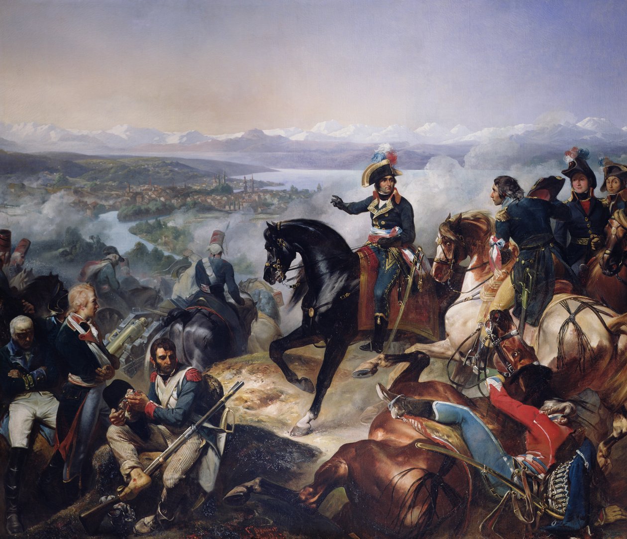 Zürichin taistelu, 25. syyskuuta 1799, 1837 tekijältä Francois Bouchot