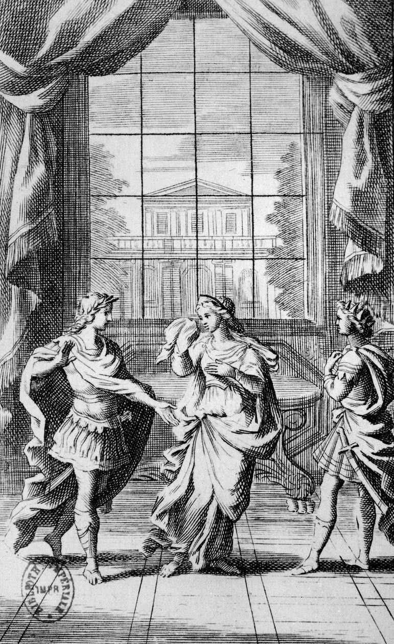 Jean Racinen (1639-1699) "Berenicen" etukappale 1676 tekijältä Francois Chauveau