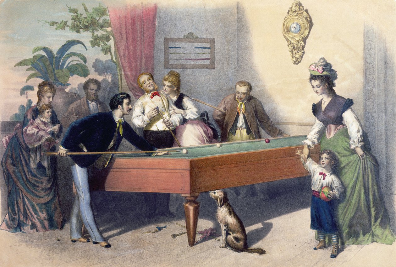 Perhesunnuntai, n. 1860-1870 tekijältä Francois Constant Mes