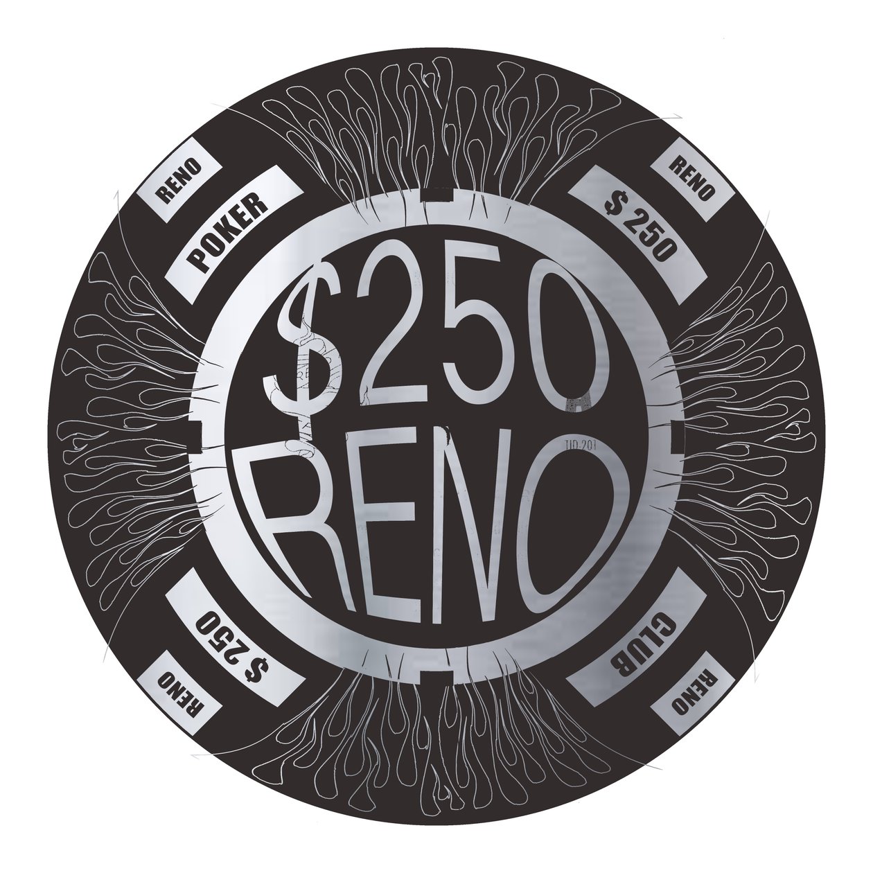 PokerChip 250 dollaria, 2015, digitaalinen tekijältä Francois Domain