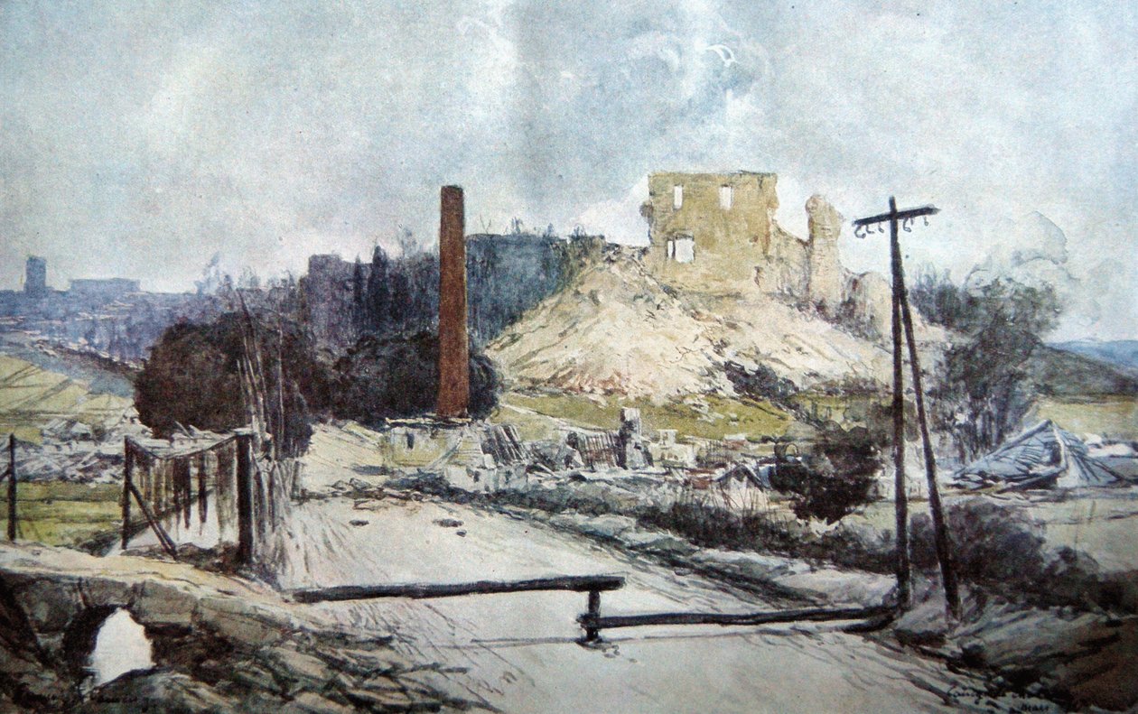 Coucy-le-Chateau, 1917 tekijältä Francois Flameng