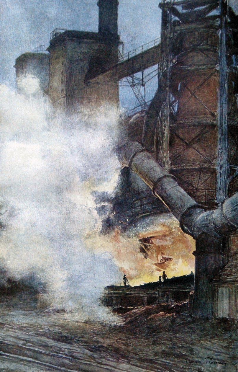 Terästehdas Chassessa, Iseressä, 1917 tekijältä Francois Flameng