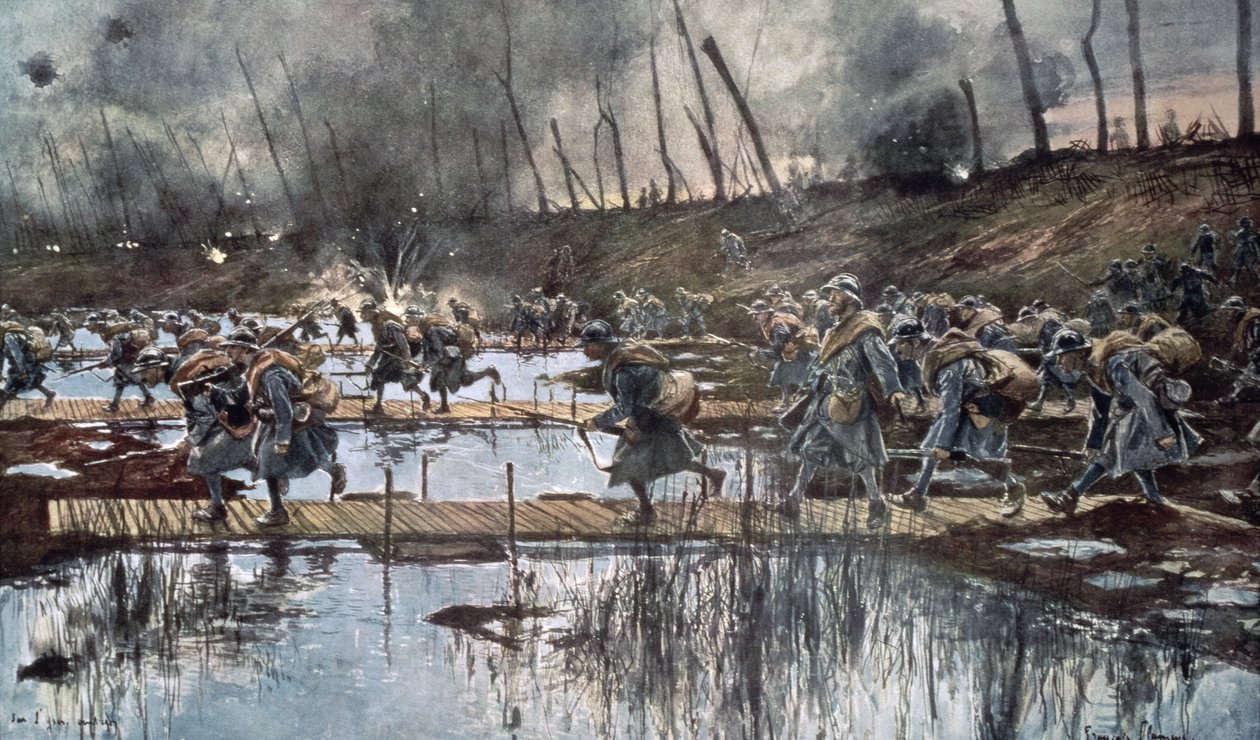 Käyttäjän taistelu vuonna 1914 tekijältä Francois Flameng