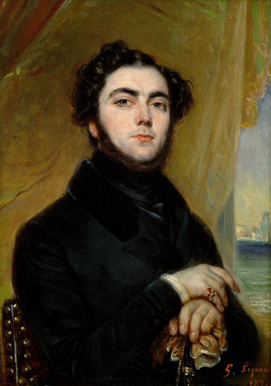 Eugene Suen (1804-57) muotokuva 1837 tekijältä Francois Gabriel Guillaume Lepaulle