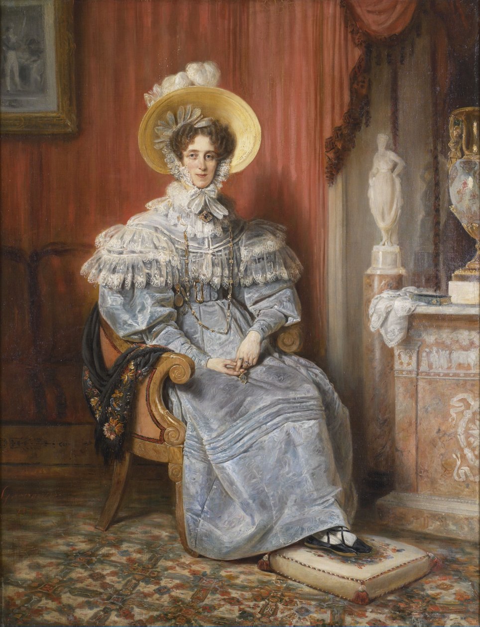 Muotokuva Marie Elizabeth Amalie Franziskasta, Wagramin prinsessa (1784-1849) tekijältä Francois Gabriel Guillaume Lepaulle