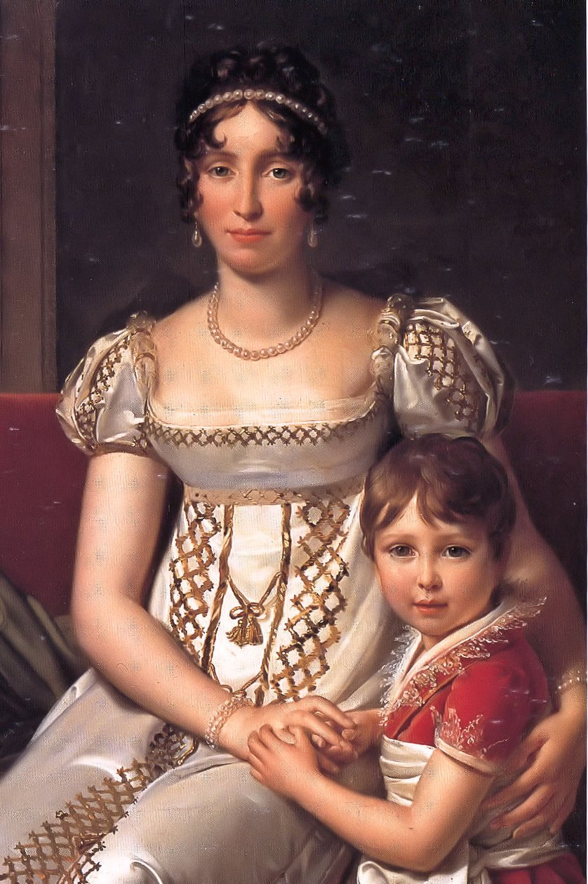 Hortense de Beauharnais poikansa Napoleon Charles Bonaparten kanssa tekijältä Baron François Pascal Simon Gérard