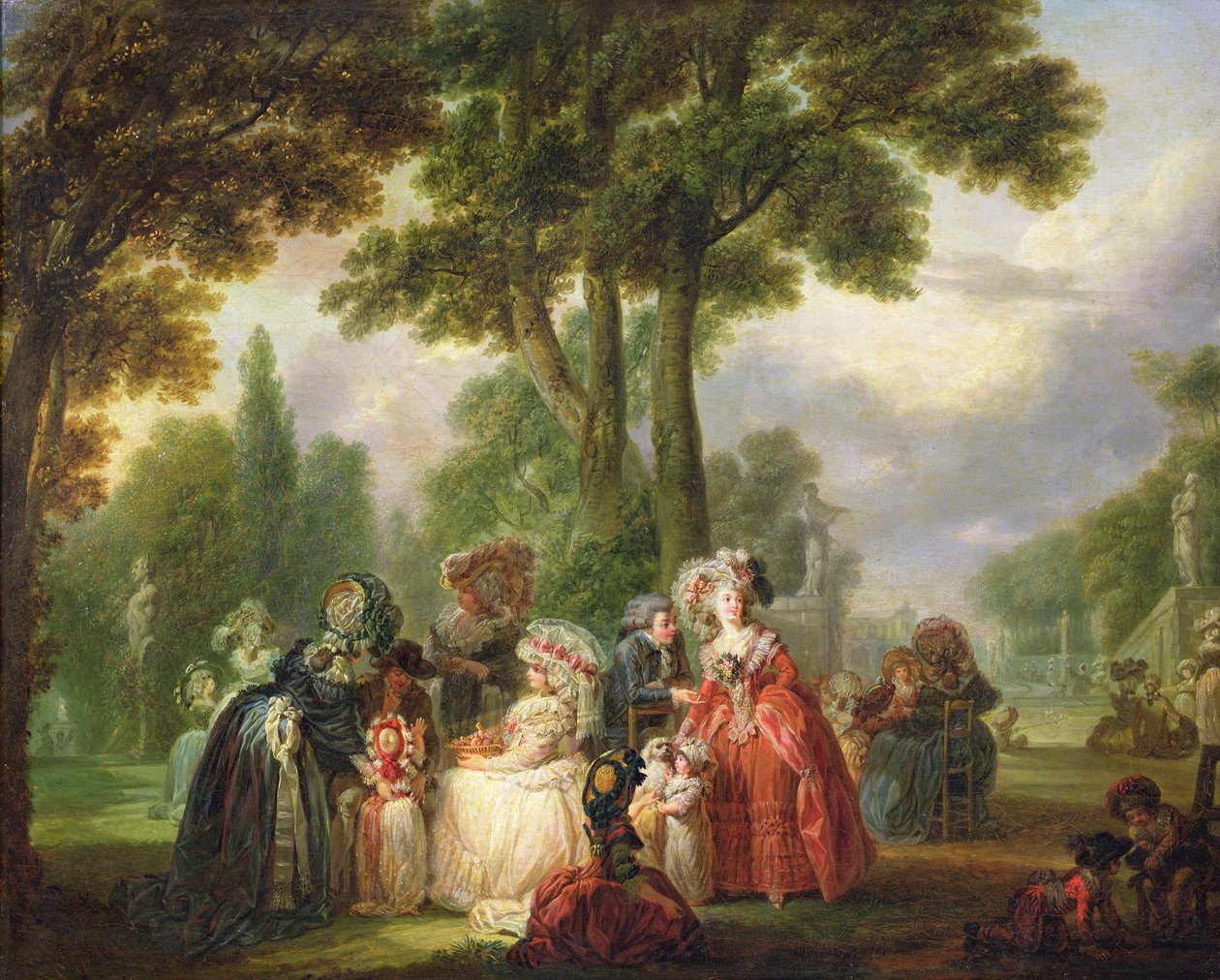 Kokous Puistossa tekijältä Francois Louis Joseph Watteau