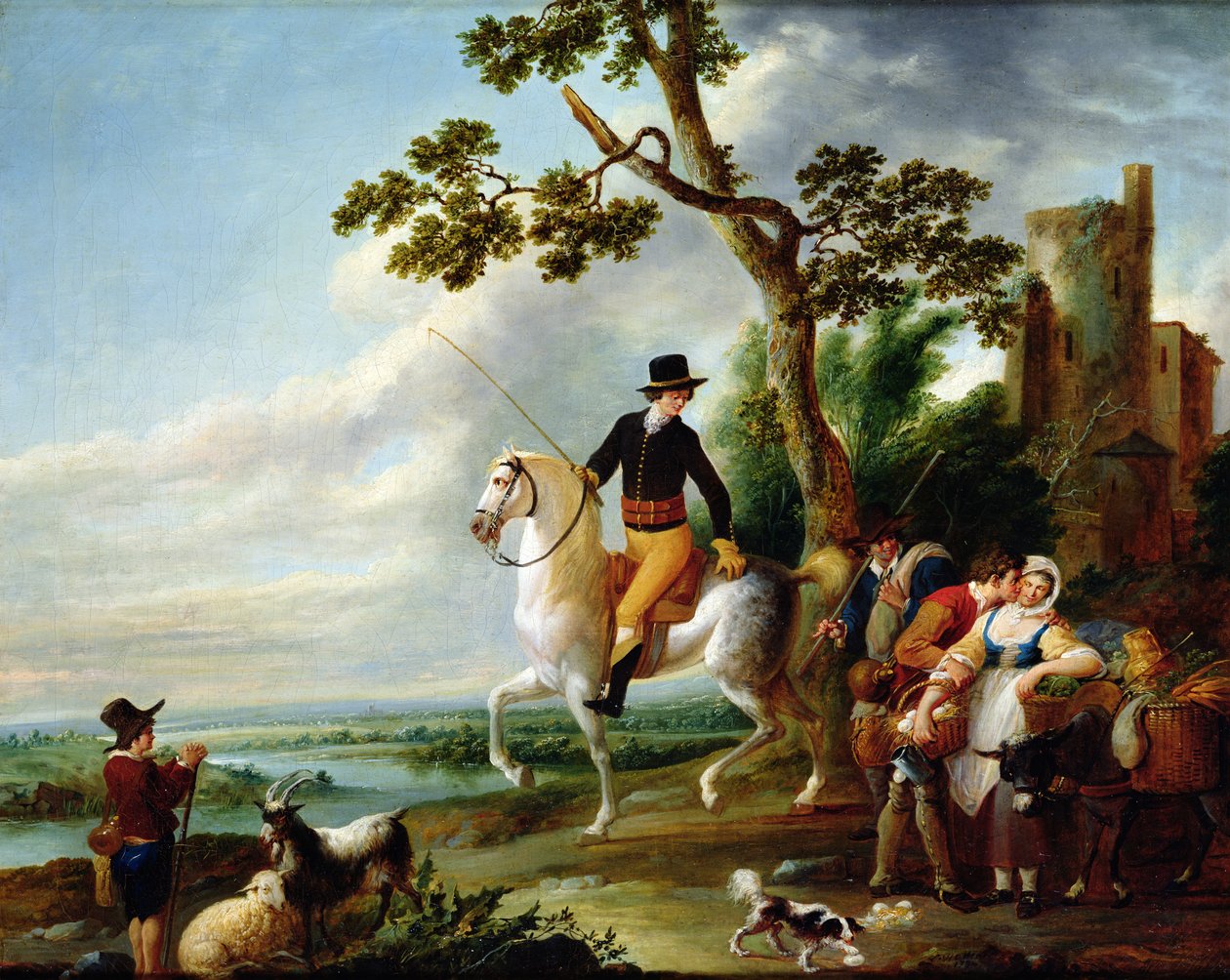 Romanttinen tapaaminen tekijältä Francois Louis Joseph Watteau