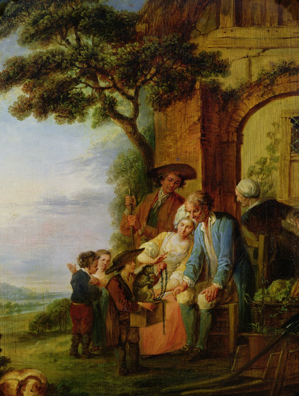 Savoijalainen poika ja hänen murmelinsa, 1783 tekijältä Francois Louis Joseph Watteau
