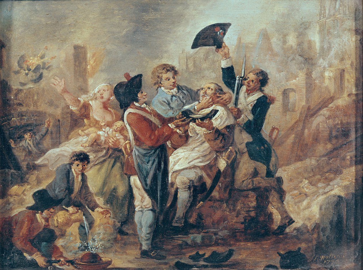Lillen parranajomuki, 1793 tekijältä Francois Louis Joseph Watteau