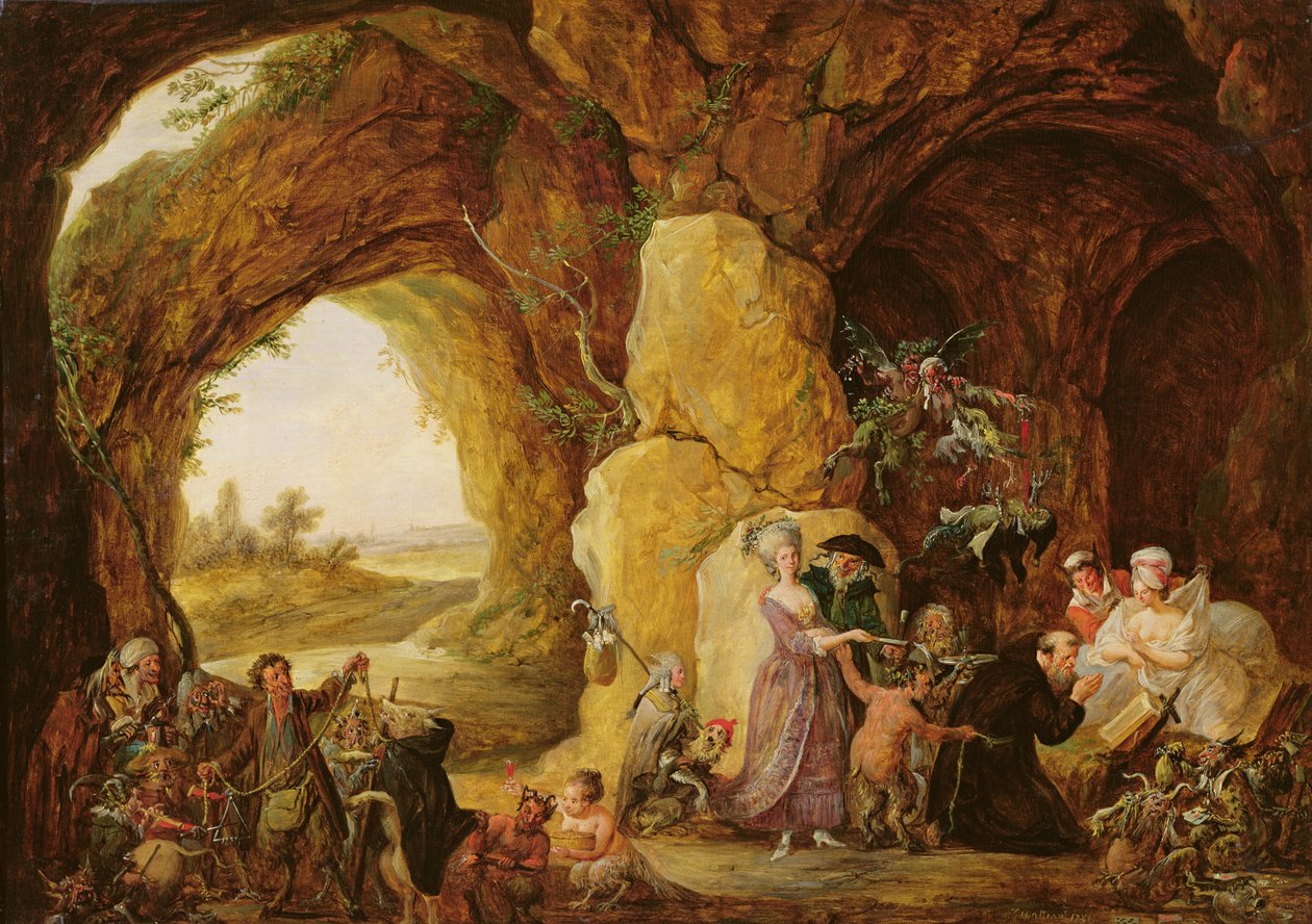 Pyhän Antoniuksen kiusaaminen, 1781 tekijältä Francois Louis Joseph Watteau