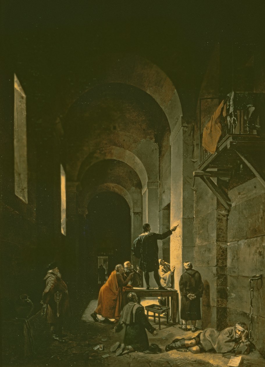 Jacques de Stella (1596-1657) vankilassa, 1810 tekijältä Francois Marius Granet