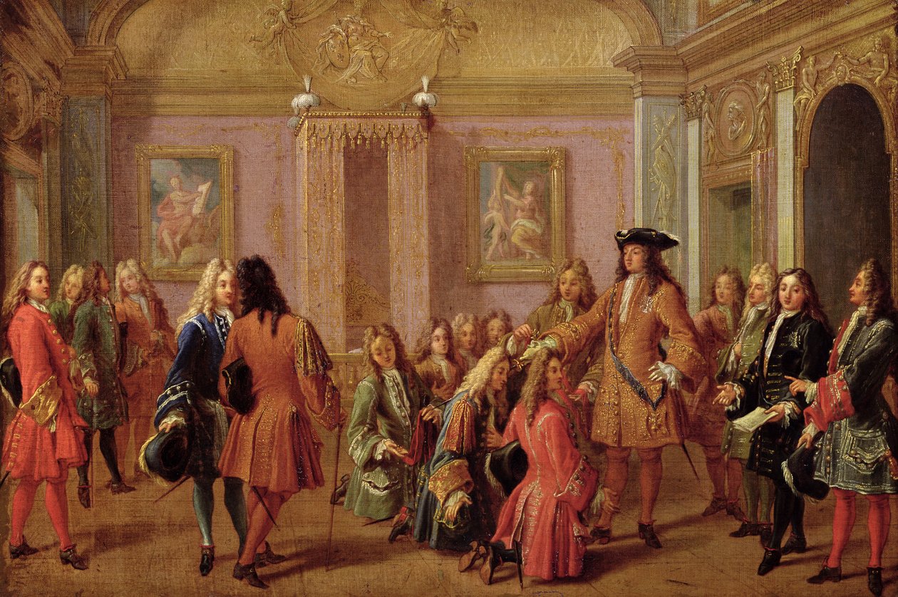 Saint Louisin ritarikunnan ensimmäinen ylennys, 10. toukokuuta 1693 tekijältä Francois Marot