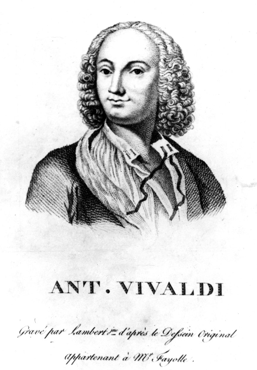 Antonio Vivaldi, c. 1830 tekijältä Francois Morellon la Cave