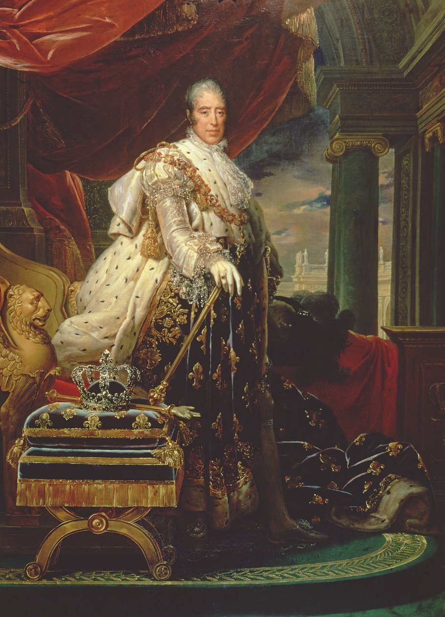 Kaarle X (1757-1826) kruunausvaatteissaan tekijältä Baron François Pascal Simon Gérard