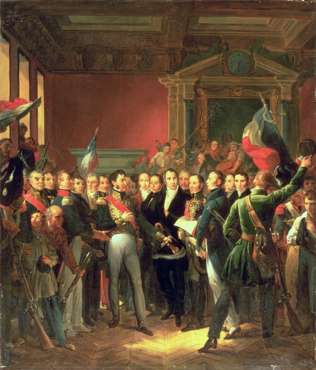 Edustajien julistuksen lukeminen, 1830 tekijältä Baron François Pascal Simon Gérard