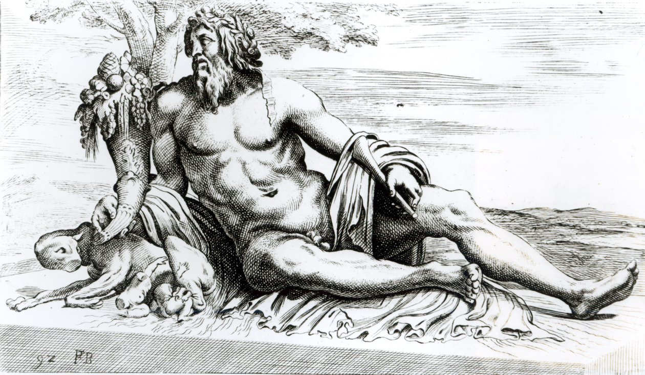 Tiber-joki, noin 1653 tekijältä Francois Perrier