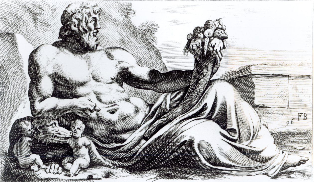 Tiber-joki, noin 1653 tekijältä Francois Perrier