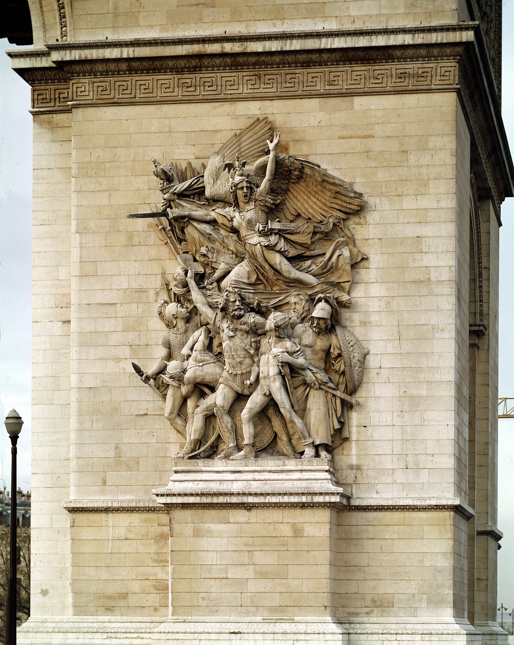 La Marseillaise, yksityiskohta Riemukaaren itäpuolelta, 1832-35 tekijältä Francois Rude