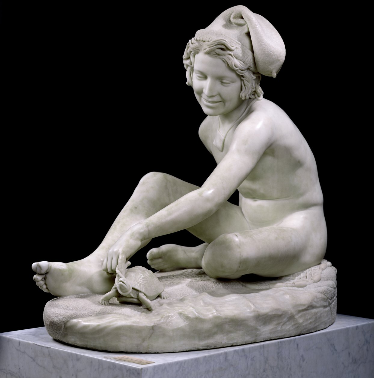 Napolilainen kalastaja, 1833 (marmori) tekijältä Francois Rude