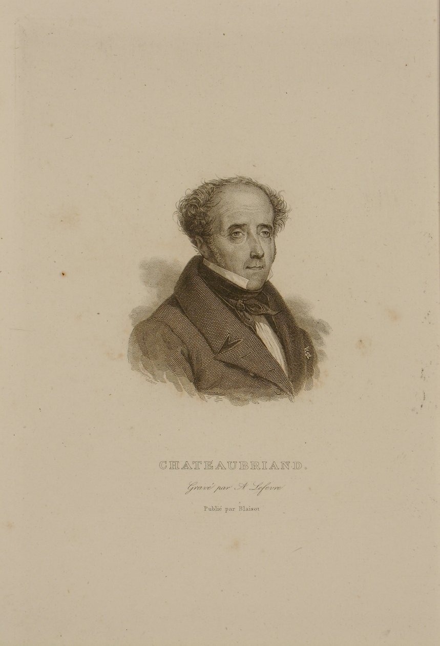 Francois Renen (1768-1848) muotokuva vicomte de Chateaubriand tekijältä Francois Seraphin Delpech