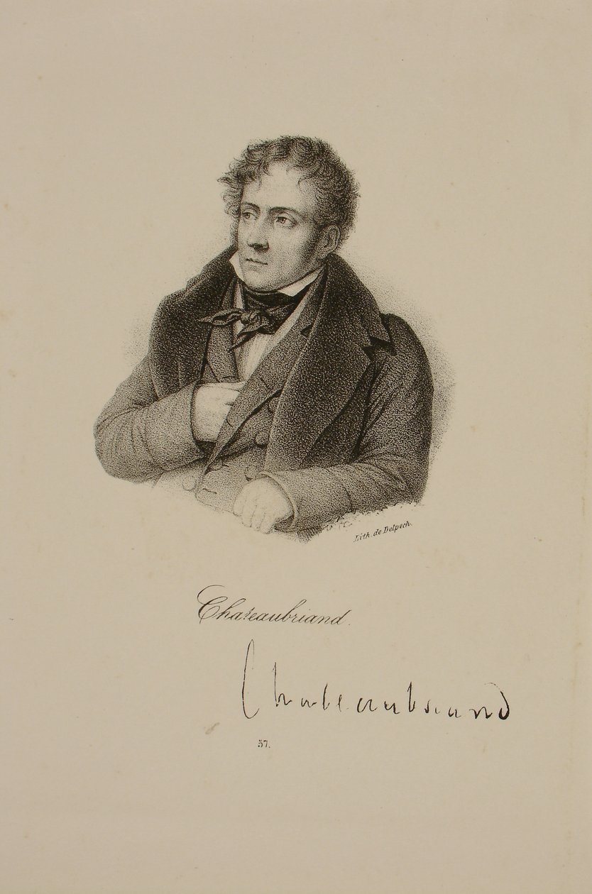 Francois Renen (1768-1848) muotokuva vicomte de Chateaubriand tekijältä Francois Seraphin Delpech