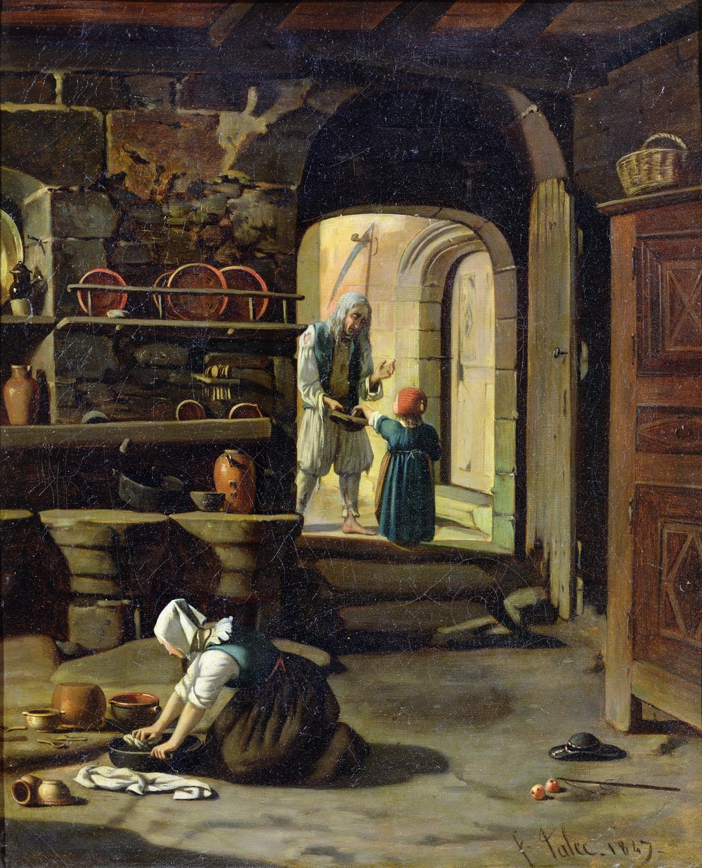 Kerjäläinen, 1847 tekijältä Francois Talec