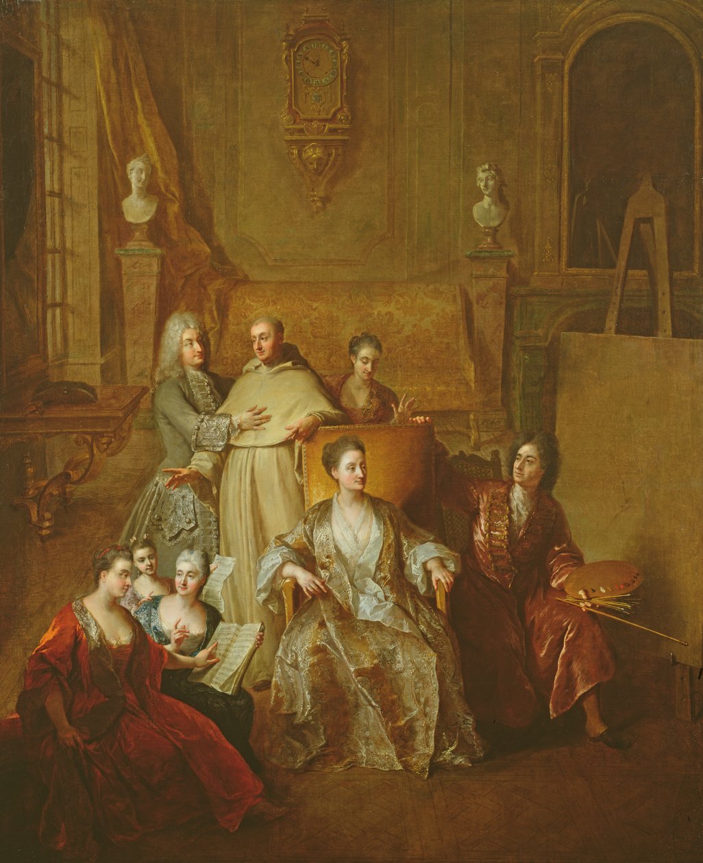 Taiteilija ja hänen perheensä, noin 1708 tekijältä Jean François de Troy