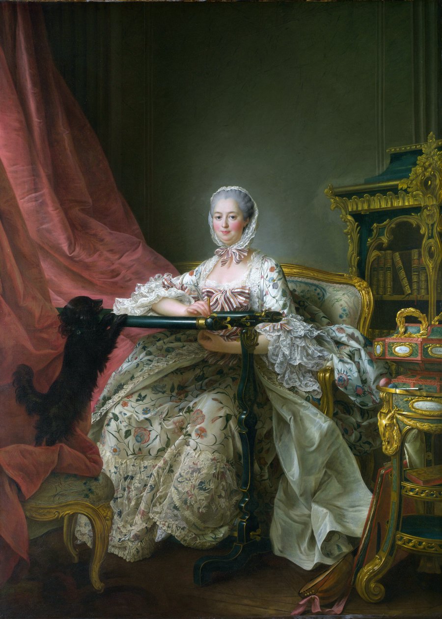 Madame de Pompadour, poika métier ja broder tekijältä Francois Hubert Drouais
