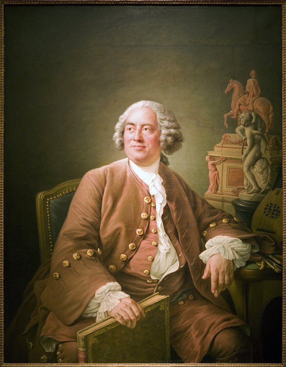 Edme Bouchardonin (1698-1762), ranskalaisen kuvanveistäjän muotokuva, Francois Hubert Drouais