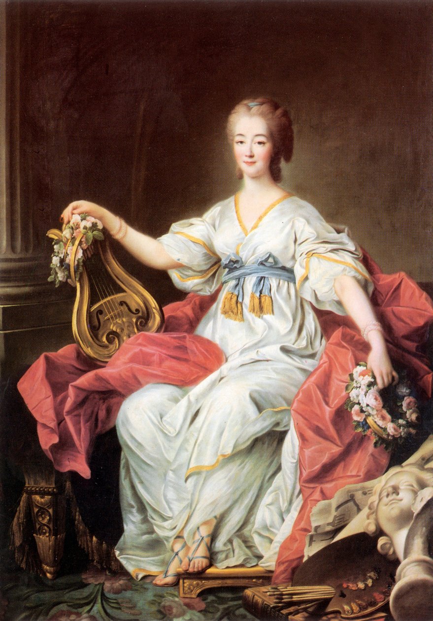 Kreivitär Jeanne (Becu) du Barryn muotokuva tekijältä Francois Hubert Drouais