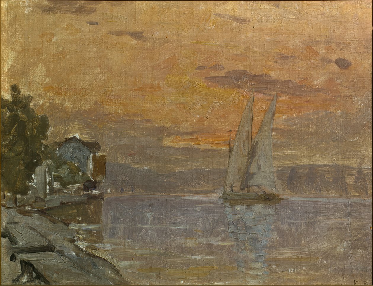 La Grande-Riven edessä oleva haukku tekijältä Francois-Louis-David Bocion