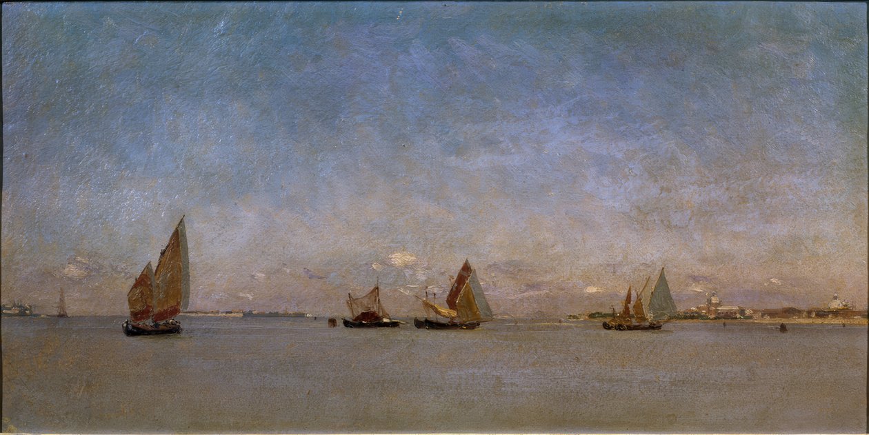 Canal Granden uloskäynti, Venetsia tekijältä Francois-Louis-David Bocion