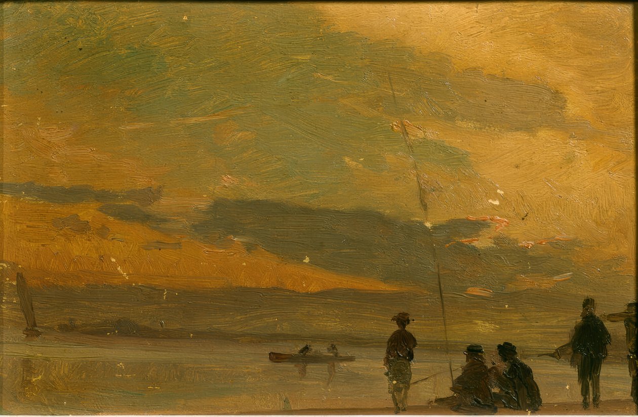 Kalastajat aamunkoitteessa tekijältä Francois-Louis-David Bocion